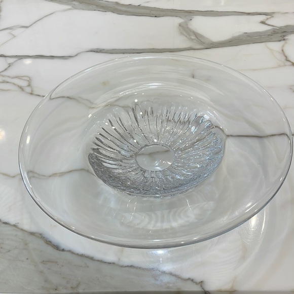 Kostaboda Warff Round Shallow Clear Glass Bowl—Numbered-77710–GORGEOUS!! - Picture 2 of 12
